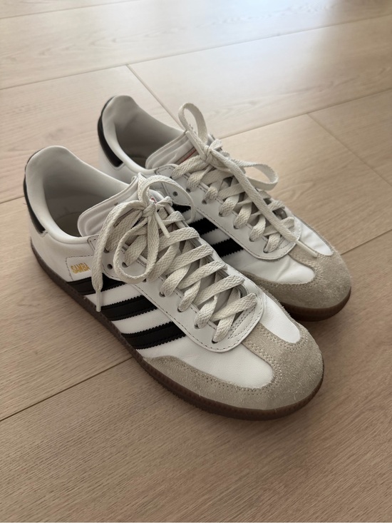 adidas Shoes - adidas White/Black Samba Sneakers with Gum Sole